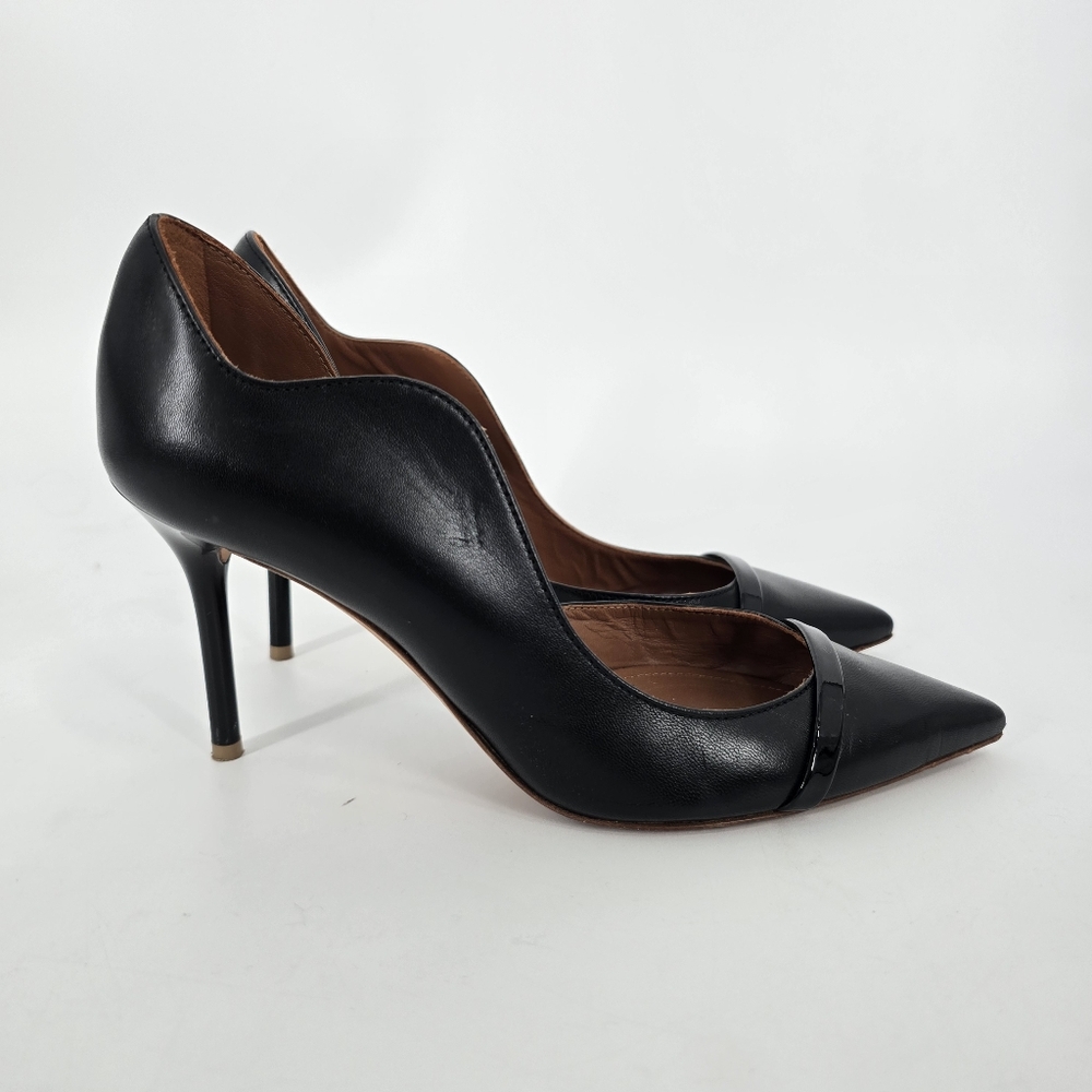 Malone Souliers Morrissey 85 d'Orsay Pump Black Nappa Leather Size 37.5